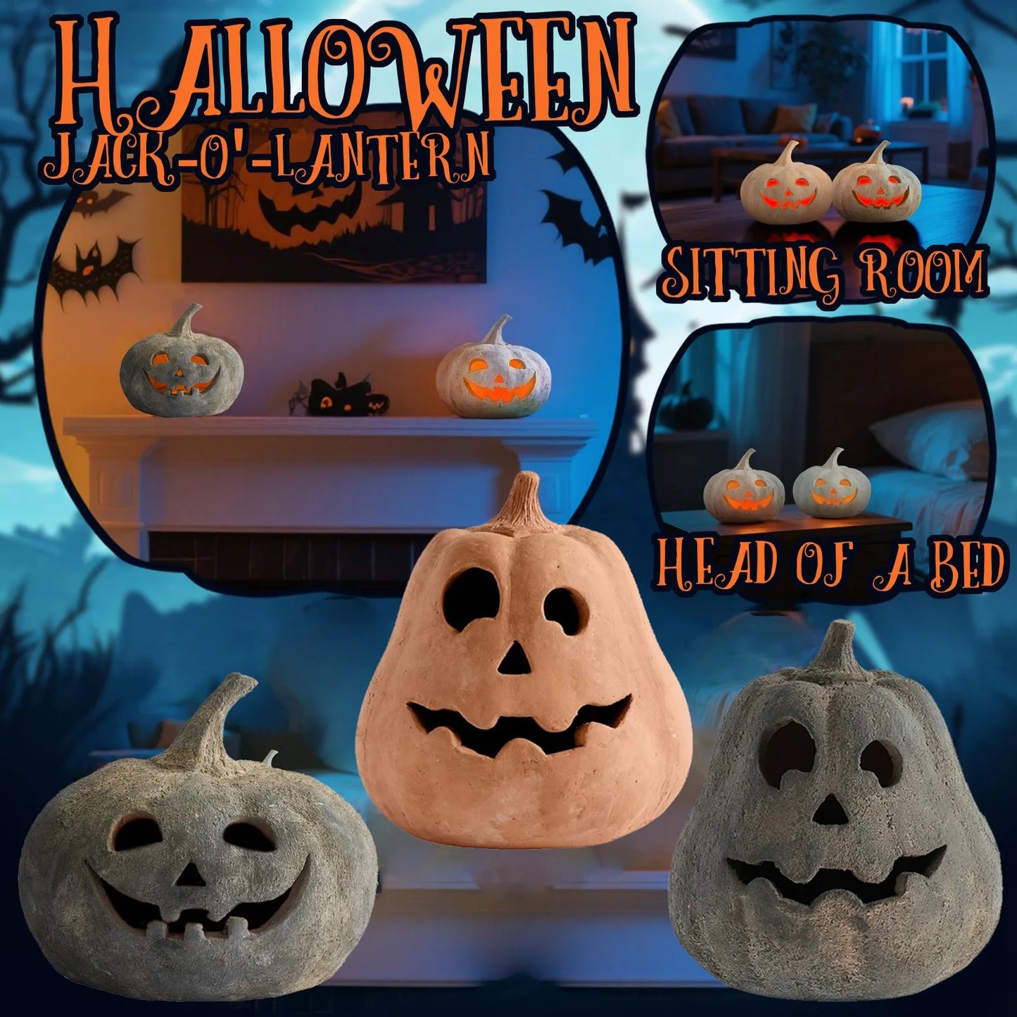 Reusable Cushaw Theme Light Decor - Safe LED Strips for Halloween Thanksgiving Window Displays & Tabletop Centerpieces 3