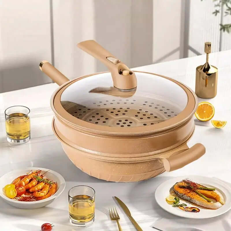 Royallure 12-Inch Non-Stick Wok with Heat-Resistant Handle – Ideal for Stir-Frying and Sautéing 1
