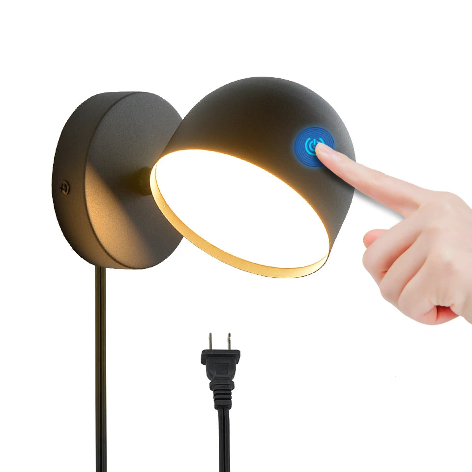 Royallure 9W LED Wall Sconce Lighting with 350° Rotation and Touch Dimming – Modern Indoor Wall Lamp for Bedroom and Living Room 4
