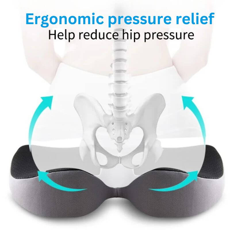 Royallure Car Seat Cushion with Lumbar Support – Ergonomic U-Shaped Memory Foam for Tailbone Pain Relief and Non-Slip Base 6