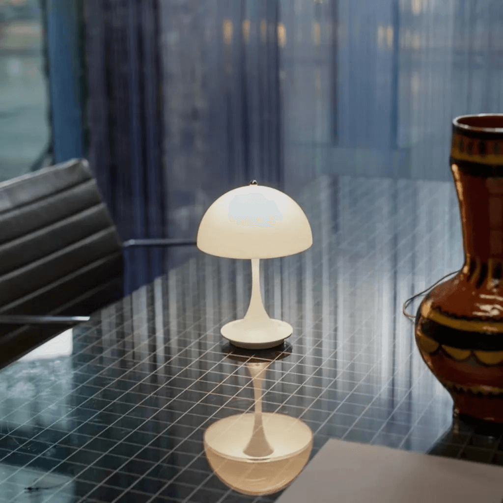 Royallure Cordless LED Table Lamp with Adjustable Color Temperature and Touch Dimming – Battery Operated, Modern Mushroom Design 2