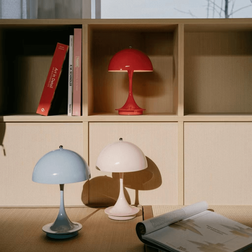 Royallure Cordless LED Table Lamp with Adjustable Color Temperature and Touch Dimming – Battery Operated, Modern Mushroom Design 3