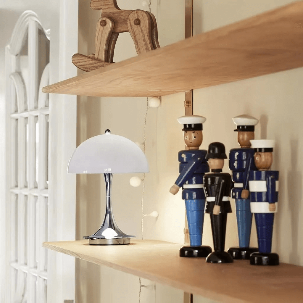 Royallure Cordless LED Table Lamp with Adjustable Color Temperature and Touch Dimming – Battery Operated, Modern Mushroom Design 5