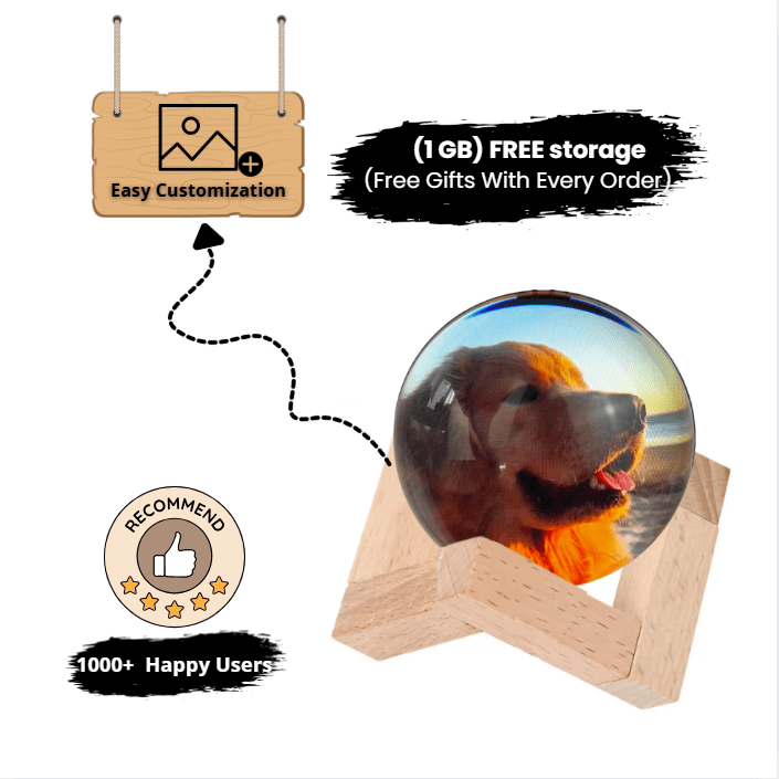 Royallure Customizable Video Sphere with 360° Surround Sound – Memory Orb for Reliving Cherished Moments 0