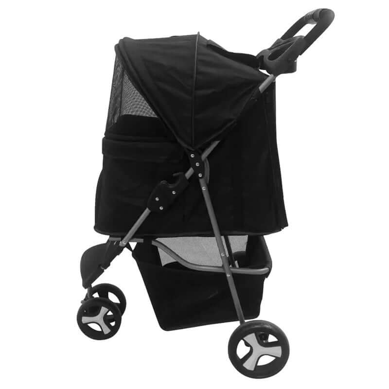 Royallure Foldable Dog Stroller for Small and Large Pets – 3-Wheel Design with Zippered Entry and Mesh Canopy 5