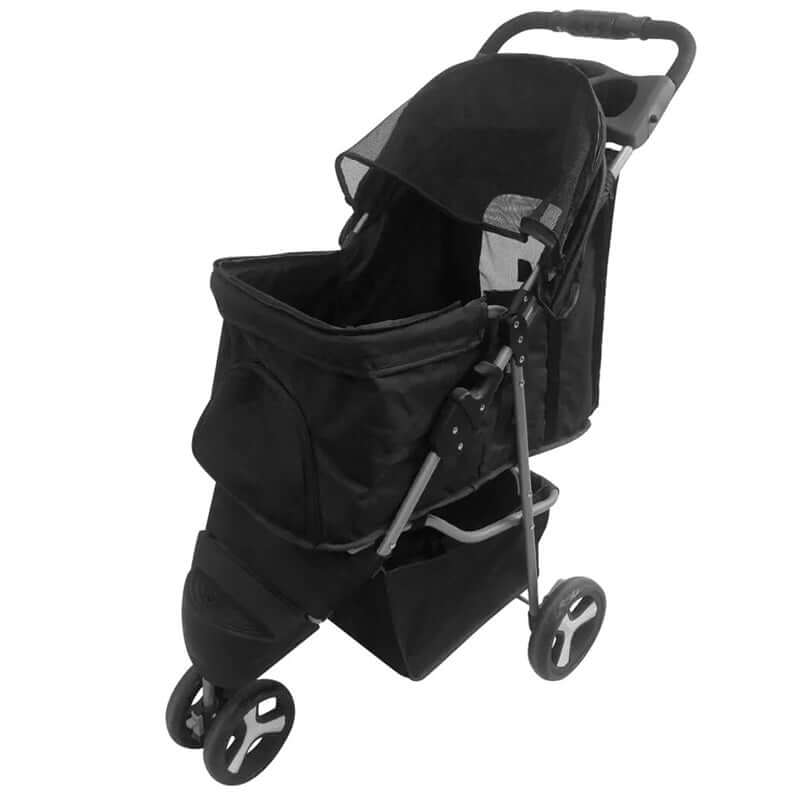 Royallure Foldable Dog Stroller for Small and Large Pets – 3-Wheel Design with Zippered Entry and Mesh Canopy 7