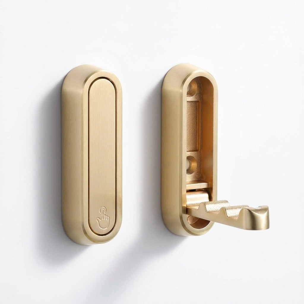 Royallure Foldable Wall Coat Hook - Space-Saving Zinc Alloy Design for Organized Living