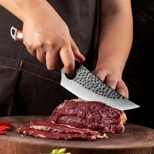 Royallure Handcrafted Japanese Kitchen Knife – 8-Inch High-Carbon Stainless Steel Blade with Cherry Wood Handle 6