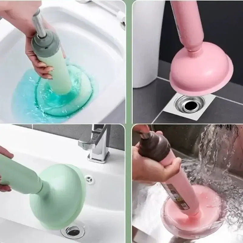 Royallure High-Pressure Toilet Plunger with Telescoping Handle for Unblocking Toilets and Effective Clog Removal 1