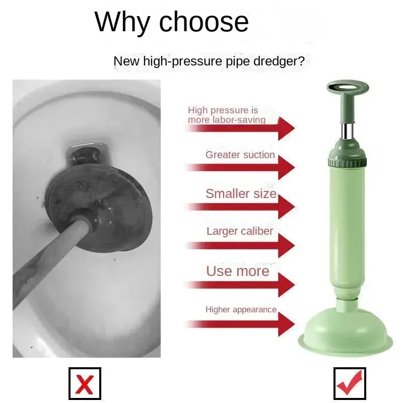 Royallure High-Pressure Toilet Plunger with Telescoping Handle for Unblocking Toilets and Effective Clog Removal 4