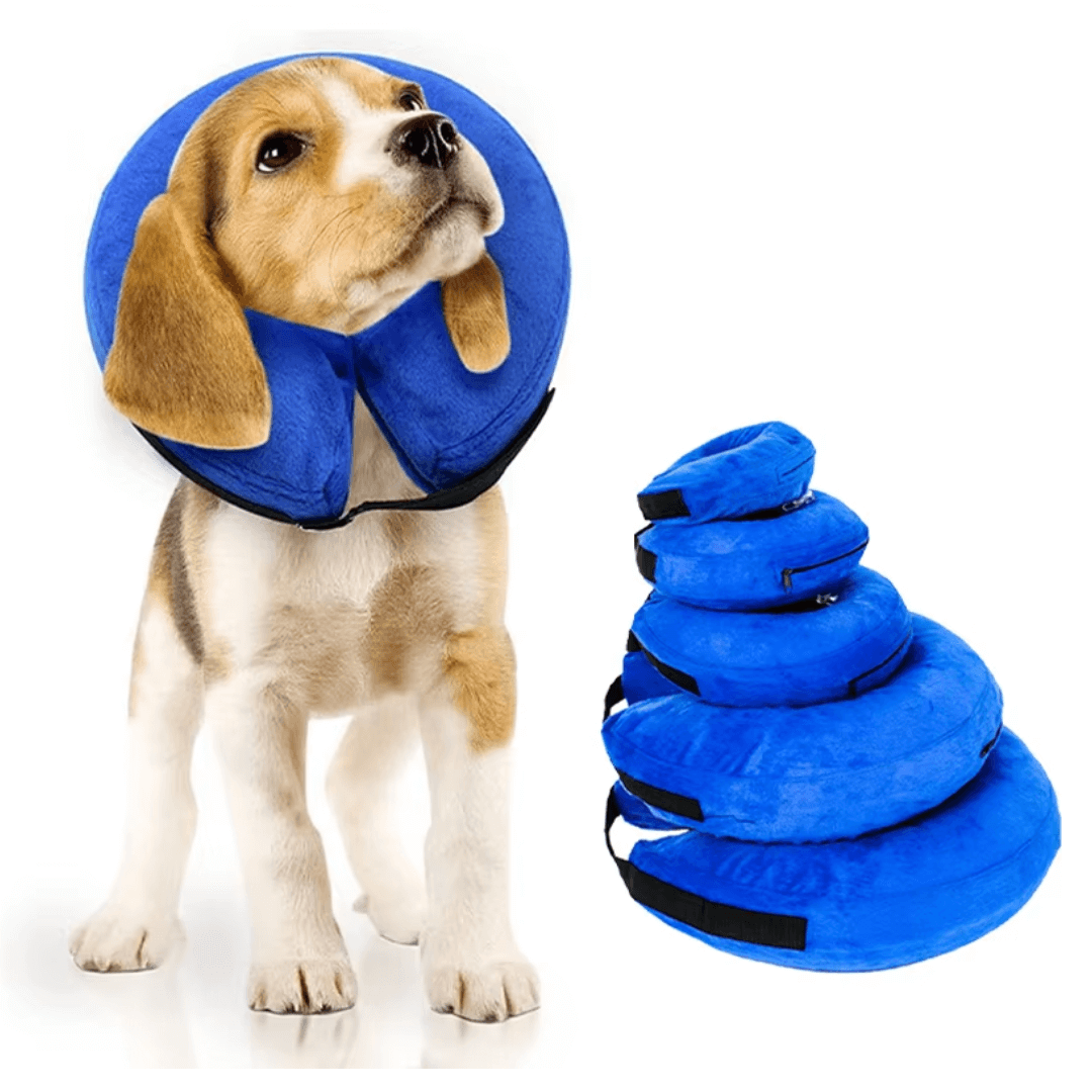 Royallure Inflatable Dog Cone Collar – Soft Recovery E Collar for All Pets, Adjustable Fit, Washable, Easy to Inflate 0