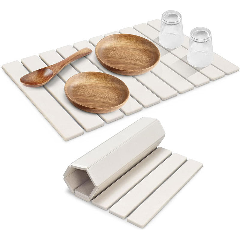 Royallure Instant-Drying Diatomite Stone Bath Mat - Anti-Mold, Heat-Resistant, Multi-Use 8