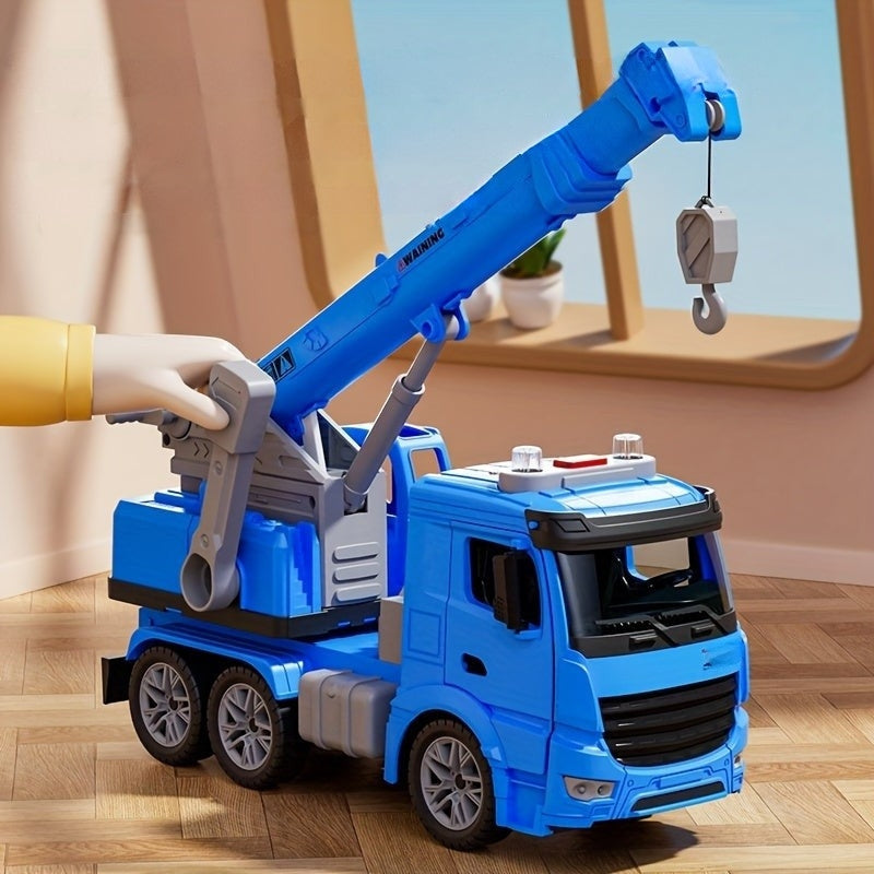 Royallure Interactive Toy Crane Truck with Lights and Sounds – Durable Construction Vehicle for Toddlers 1
