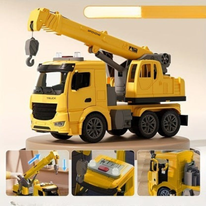 Royallure Interactive Toy Crane Truck with Lights and Sounds – Durable Construction Vehicle for Toddlers 3
