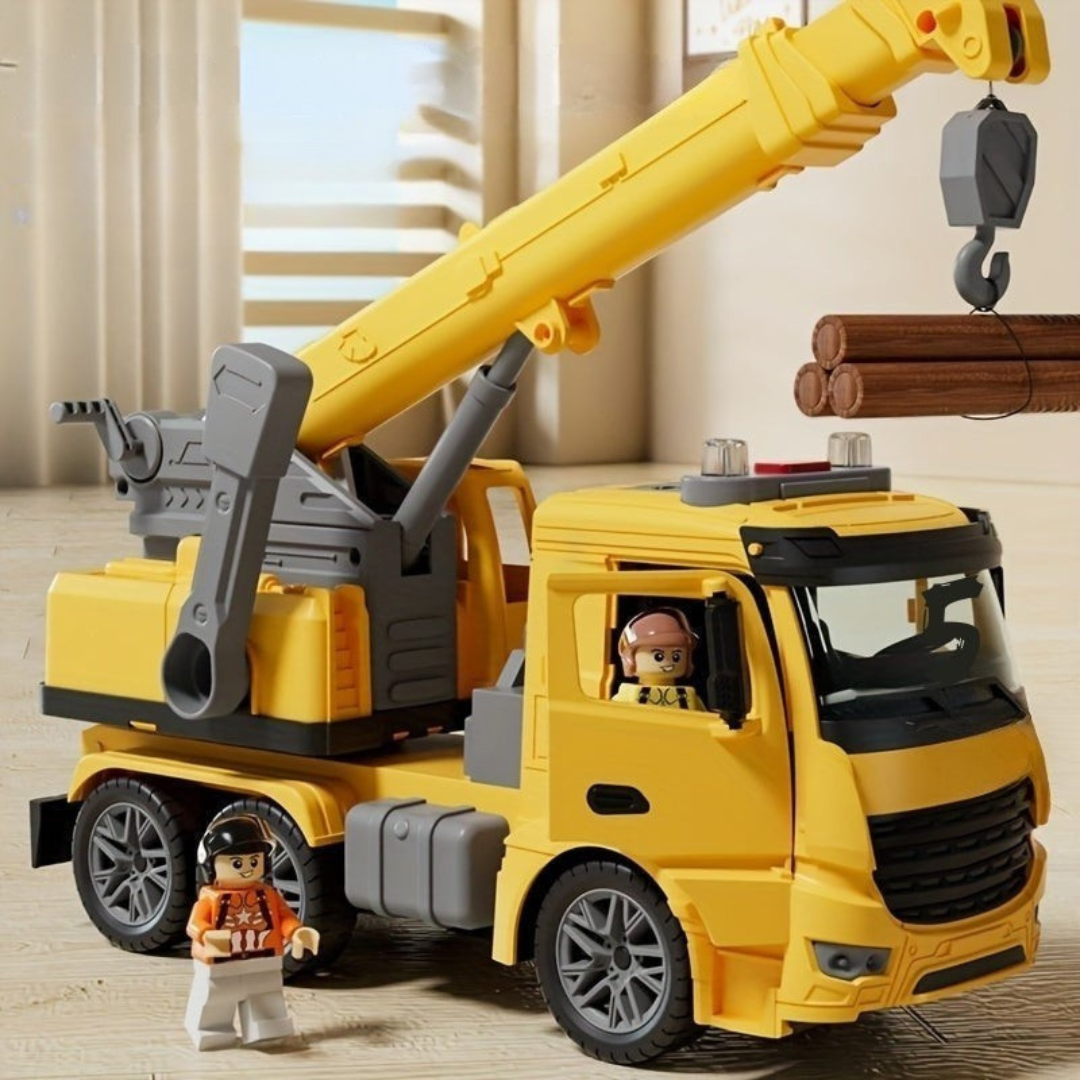 Royallure Interactive Toy Crane Truck with Lights and Sounds – Durable Construction Vehicle for Toddlers 5