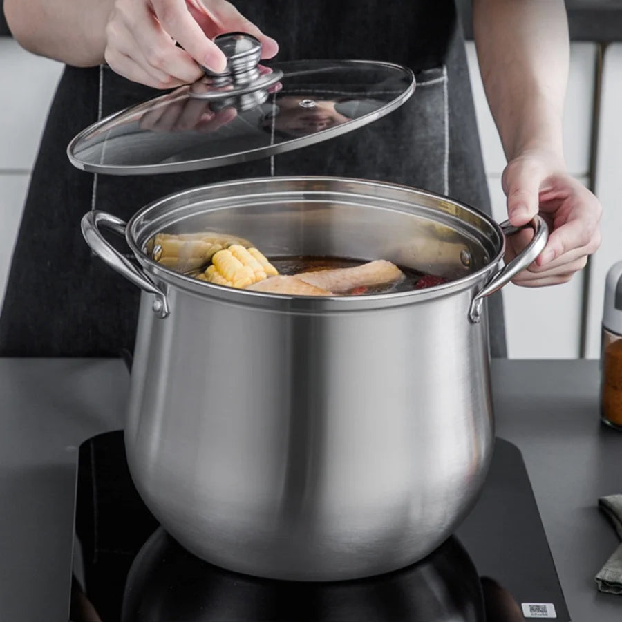 Royallure Large Stainless Steel Stock Pot - 8 Quart, Durable Kitchen Essential for Soups and Stews, Easy to Clean 4