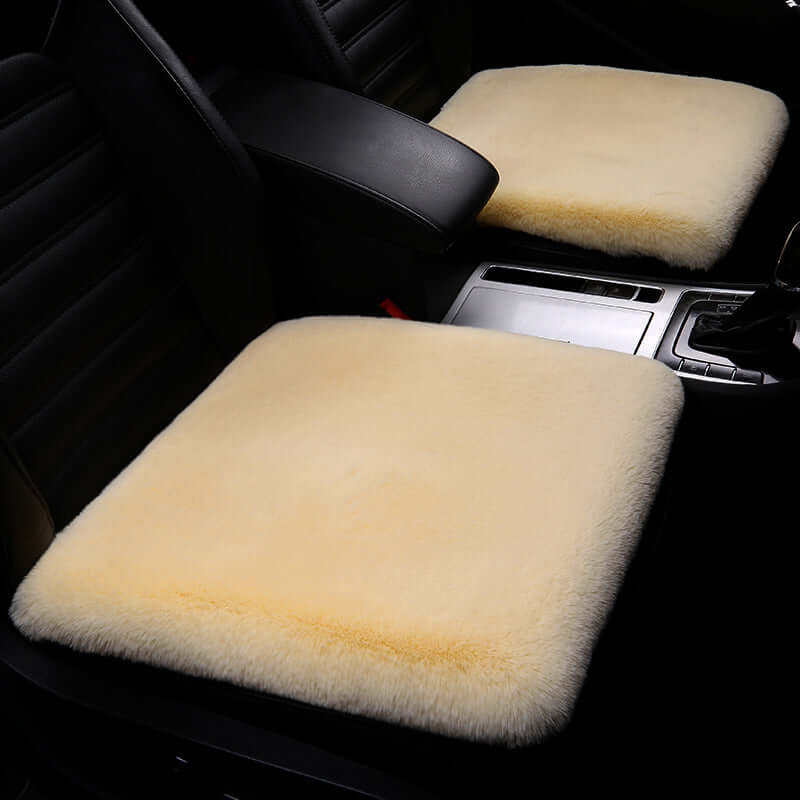 Royallure Luxury Sheepskin Cushion – Warm, Non-Slip, Versatile Use for Home, Office, or Car – 16.93 x 51.97 9