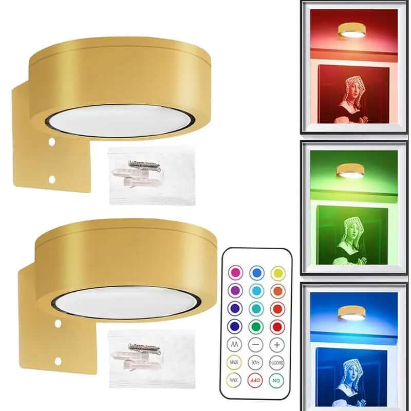 Royallure Magnetic LED Picture Light Sconce with Remote Control – 2-Pack Art Lights for Flexible Illumination and Warm Ambiance 0