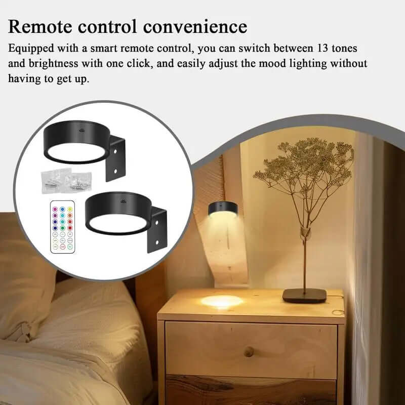 Royallure Magnetic LED Picture Light Sconce with Remote Control – 2-Pack Art Lights for Flexible Illumination and Warm Ambiance 3