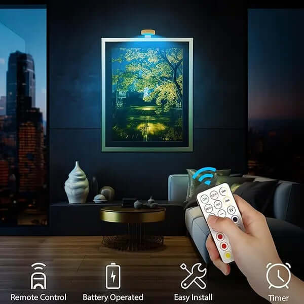 Royallure Magnetic LED Picture Light Sconce with Remote Control – 2-Pack Art Lights for Flexible Illumination and Warm Ambiance 8