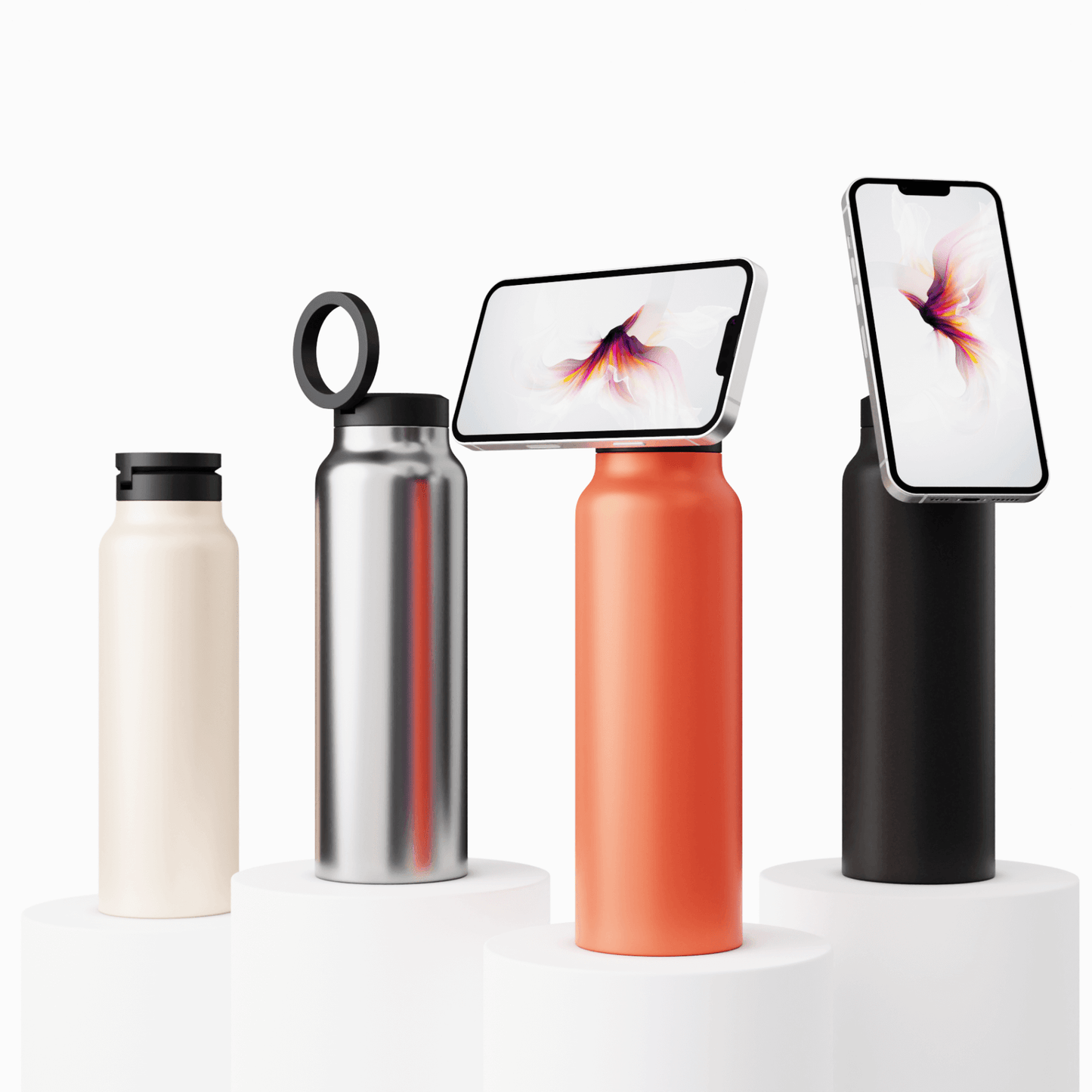 Royallure Magnetic Water Bottle with Phone Holder – BPA-Free, Adjustable Angle for Convenience 1