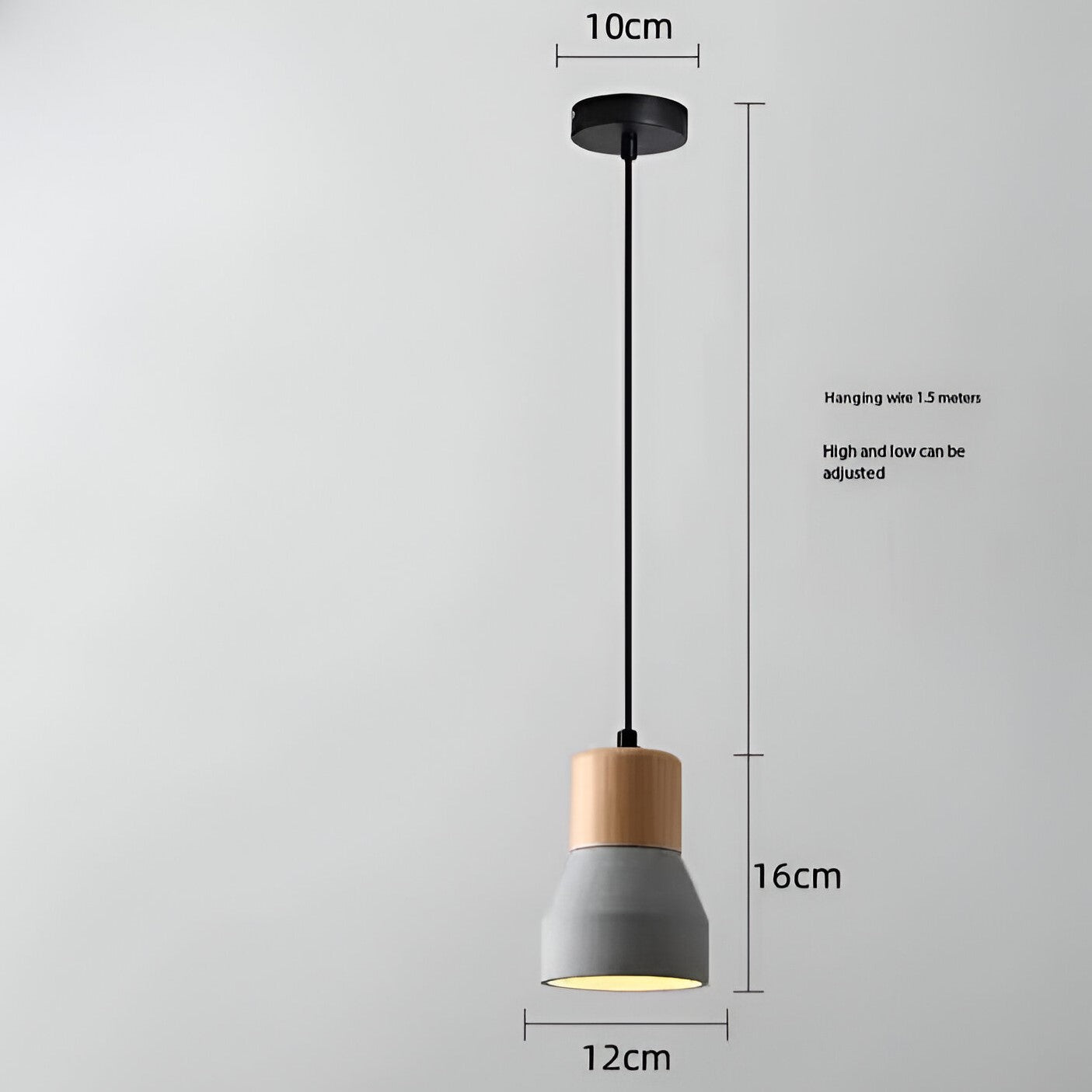 Royallure Minimalist Cement Pendant Light for Modern Kitchen and Dining Spaces 7