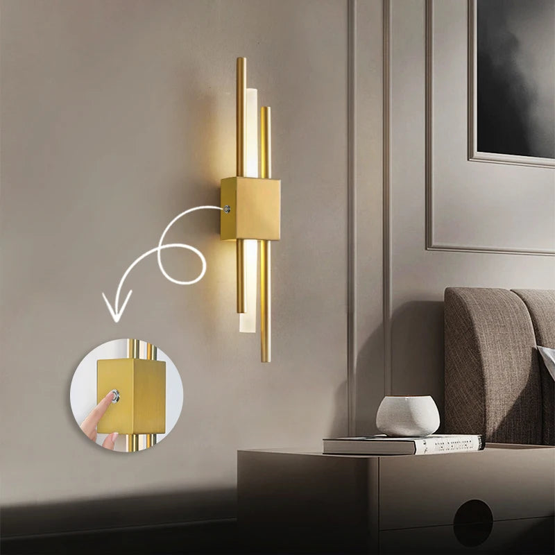 Royallure Modern LED Wall Sconce Lamp with USB Charging – Stylish Wall Lights for Bedroom and Living Room Decor 0
