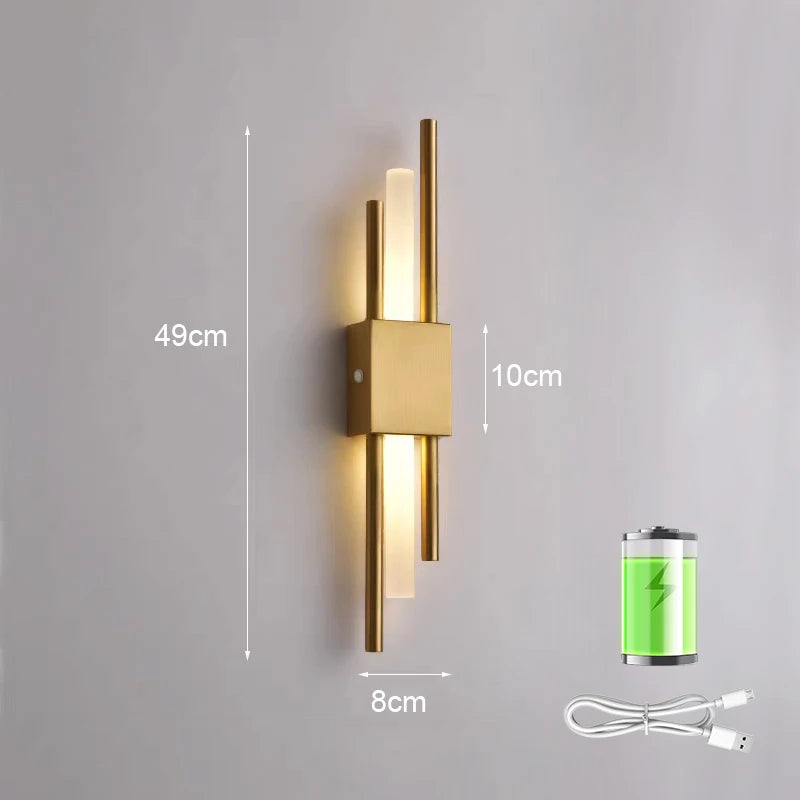 Royallure Modern LED Wall Sconce Lamp with USB Charging – Stylish Wall Lights for Bedroom and Living Room Decor 8