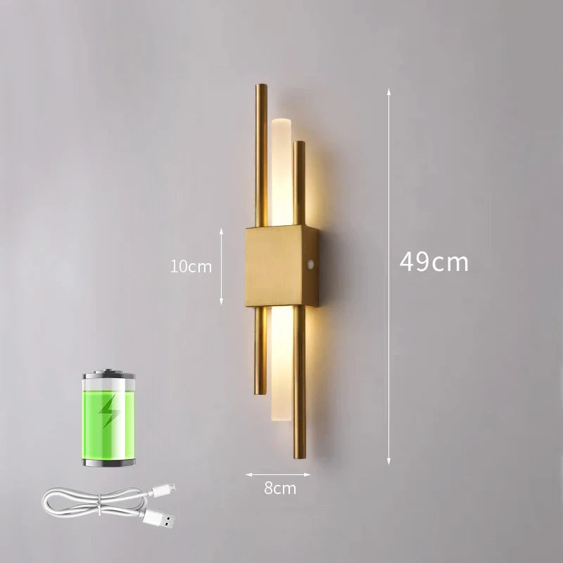 Royallure Modern LED Wall Sconce Lamp with USB Charging – Stylish Wall Lights for Bedroom and Living Room Decor 9