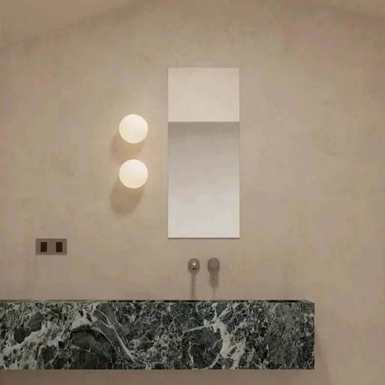 Royallure Modern White Milk Glass Circular Wall Light – Elegant Wall Sconce for Ambient Lighting in Contemporary Spaces 6