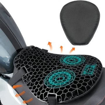 Royallure Motorcycle Gel Seat Pad – Shock Absorption, Anti-Slip Design, Petal-Shaped Cushion for Long Rides 3