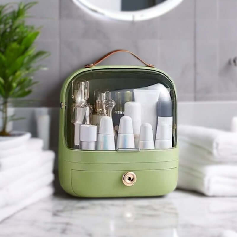 Royallure Multi-Compartment Makeup Organizer Box – Waterproof Cosmetic Storage for Vanity and Accessories 1