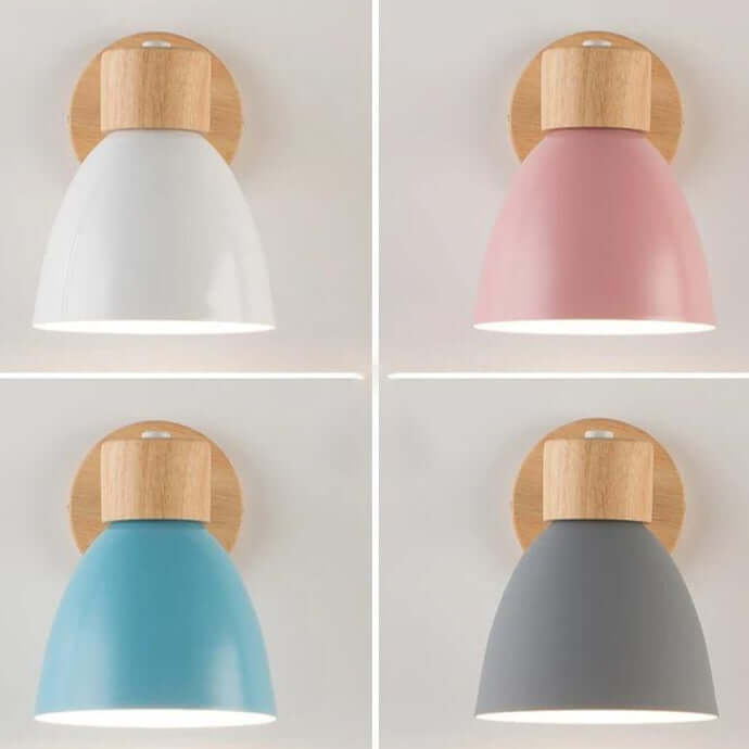 Royallure Nordic Wood Wall Light with Pull Switch – Modern Minimalist Wall Sconces for Bedroom and Living Room 2
