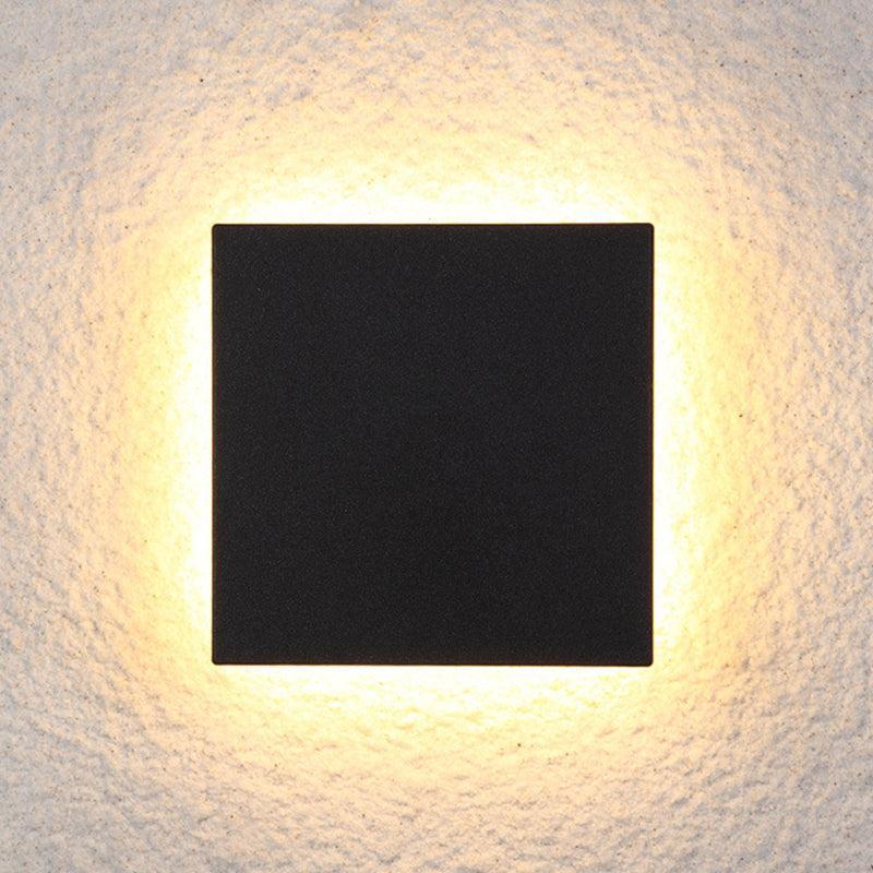 Royallure Moon Outdoor Wall Lamp, IP65 Waterproof LED Sconce, Modern Round/Square Design