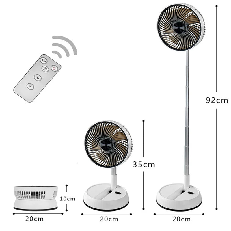 Royallure Portable Fan with Remote Control – 7200mAh Battery Powered, Oscillating Personal Fan for Home and Camping Use 0