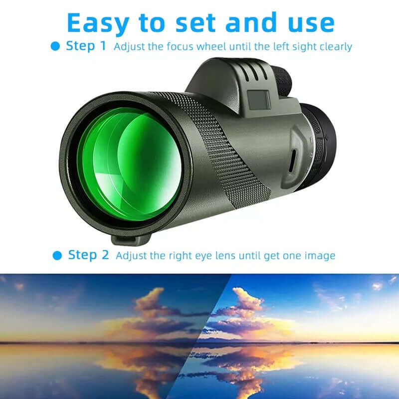 Royallure Portable HD Monocular Telescope 80X Magnification Waterproof – Best Monocular for Bird Watching and Long Distance Viewing 2