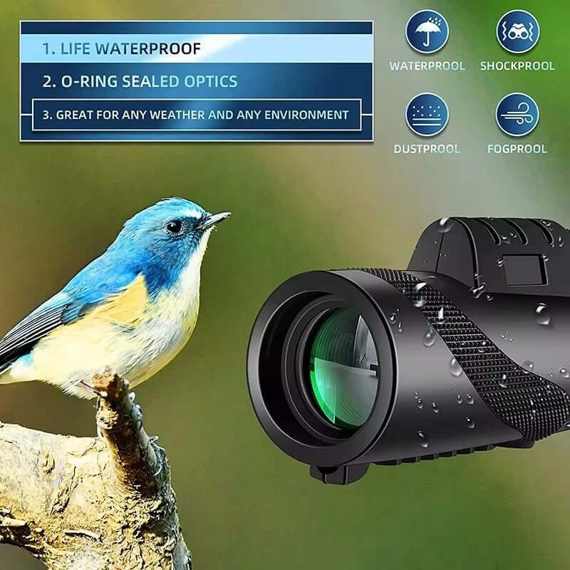 Royallure Portable HD Monocular Telescope 80X Magnification Waterproof – Best Monocular for Bird Watching and Long Distance Viewing 3