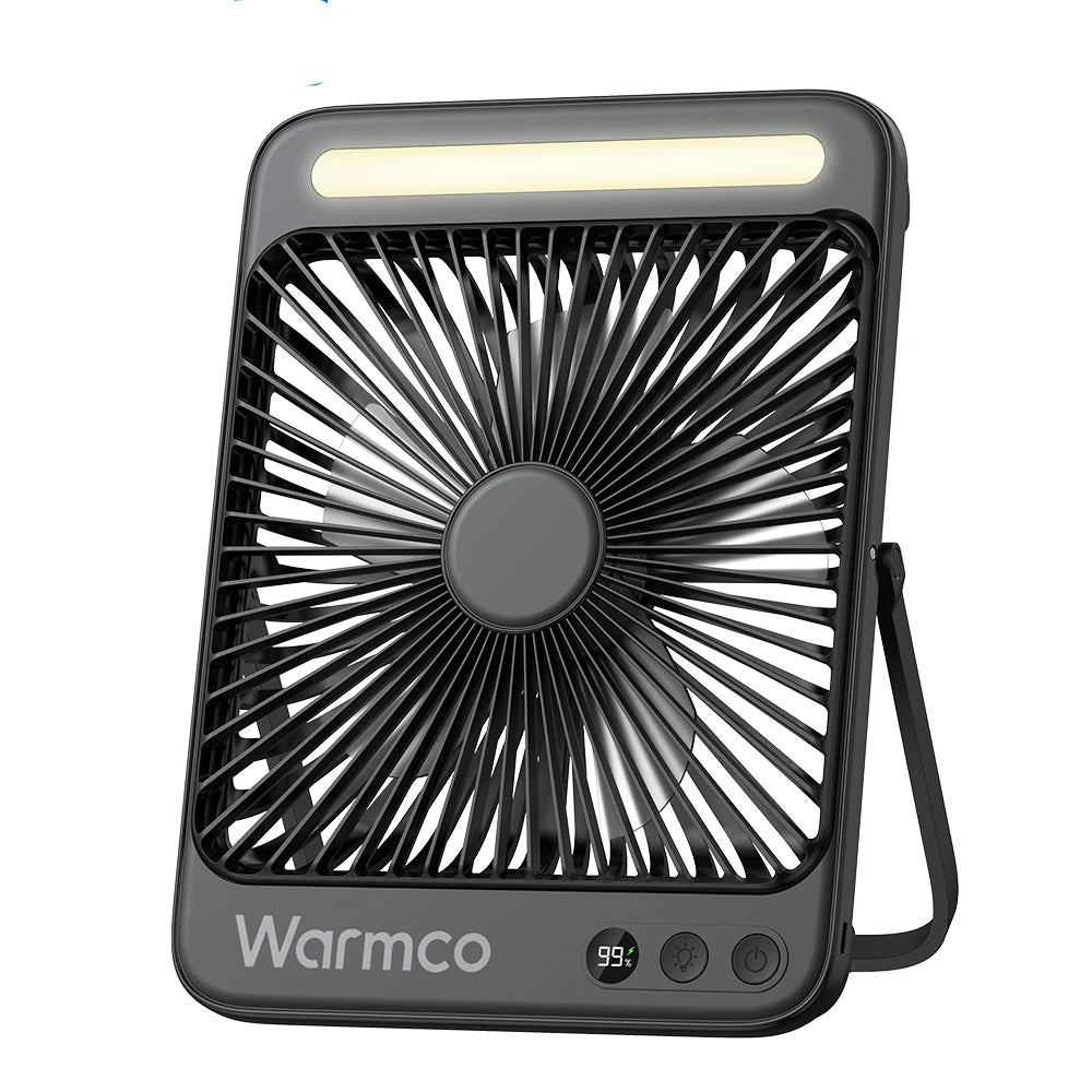 Royallure Portable Rechargeable Desk Fan – 20000mAh Battery, 4 Speeds, Quiet Operation, LED Light, Compact Design for Office and Outdoor Use 6