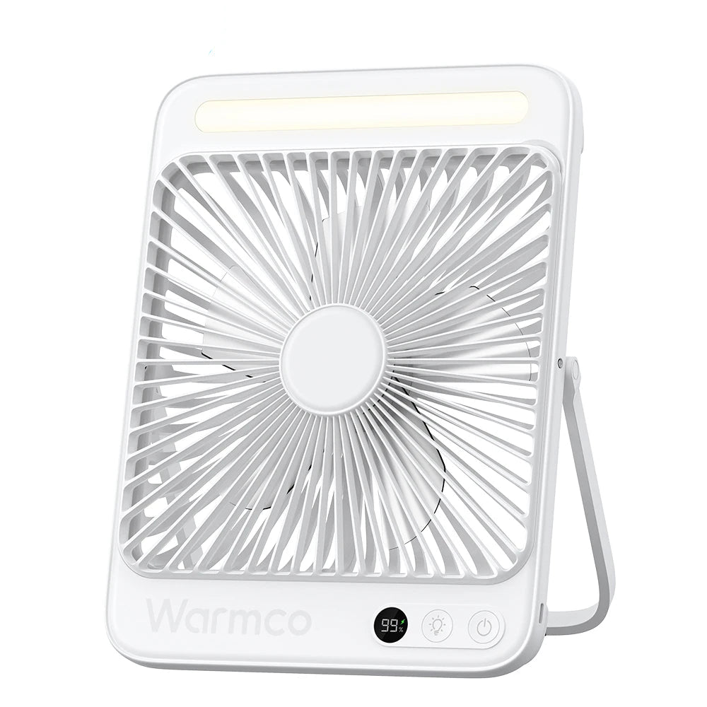 Royallure Portable Rechargeable Desk Fan – 20000mAh Battery, 4 Speeds, Quiet Operation, LED Light, Compact Design for Office and Outdoor Use 7