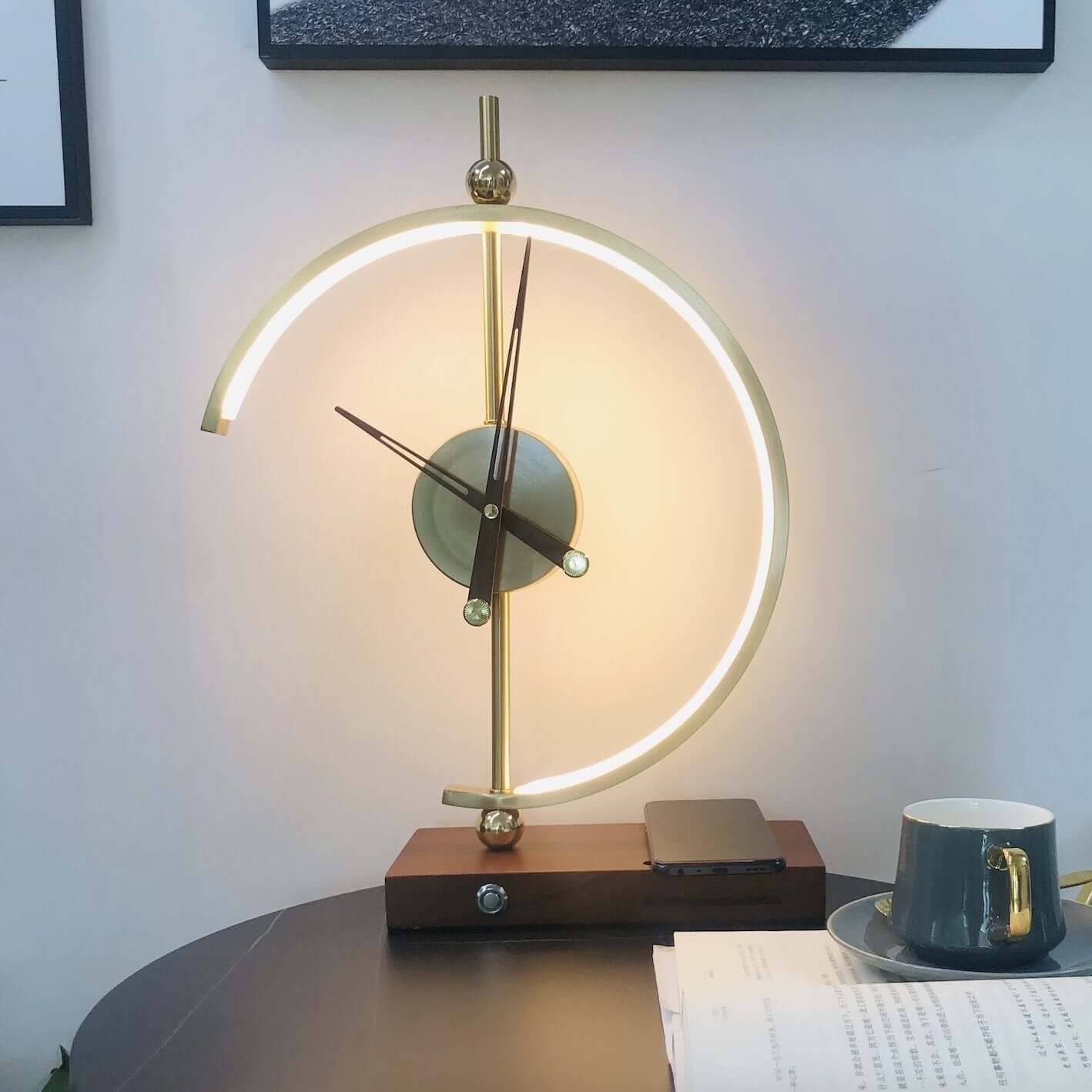 Royallure Rechargeable LED Lamp Clock with Wireless Charging – Modern Design for Home and Office 6
