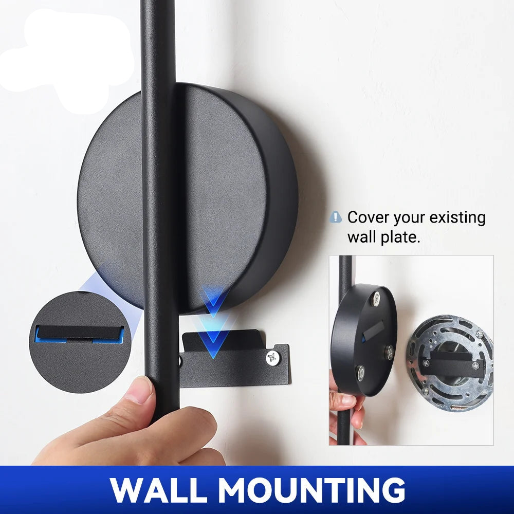 Royallure Rechargeable LED Wall Sconces with Remote Control – Dimmable, Adjustable Color Temperature, Magnetic Base, 50-80cm 3