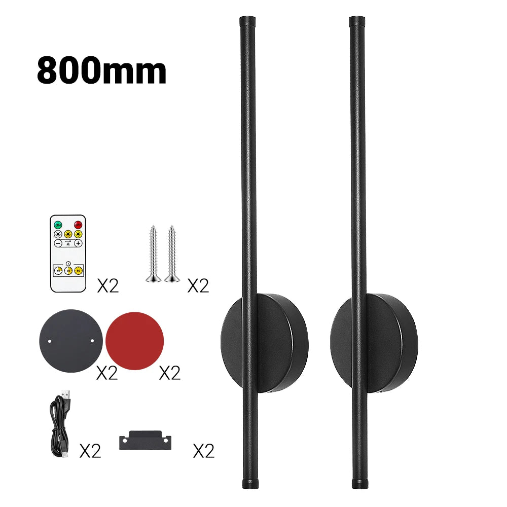 Royallure Rechargeable LED Wall Sconces with Remote Control – Dimmable, Adjustable Color Temperature, Magnetic Base, 50-80cm 7