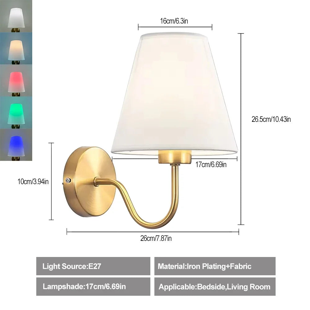 Royallure Retro Rechargeable Wall Sconce with RGB LED Bulb – Stylish Wall Light for Living Room, Bedroom, and Hallway 6
