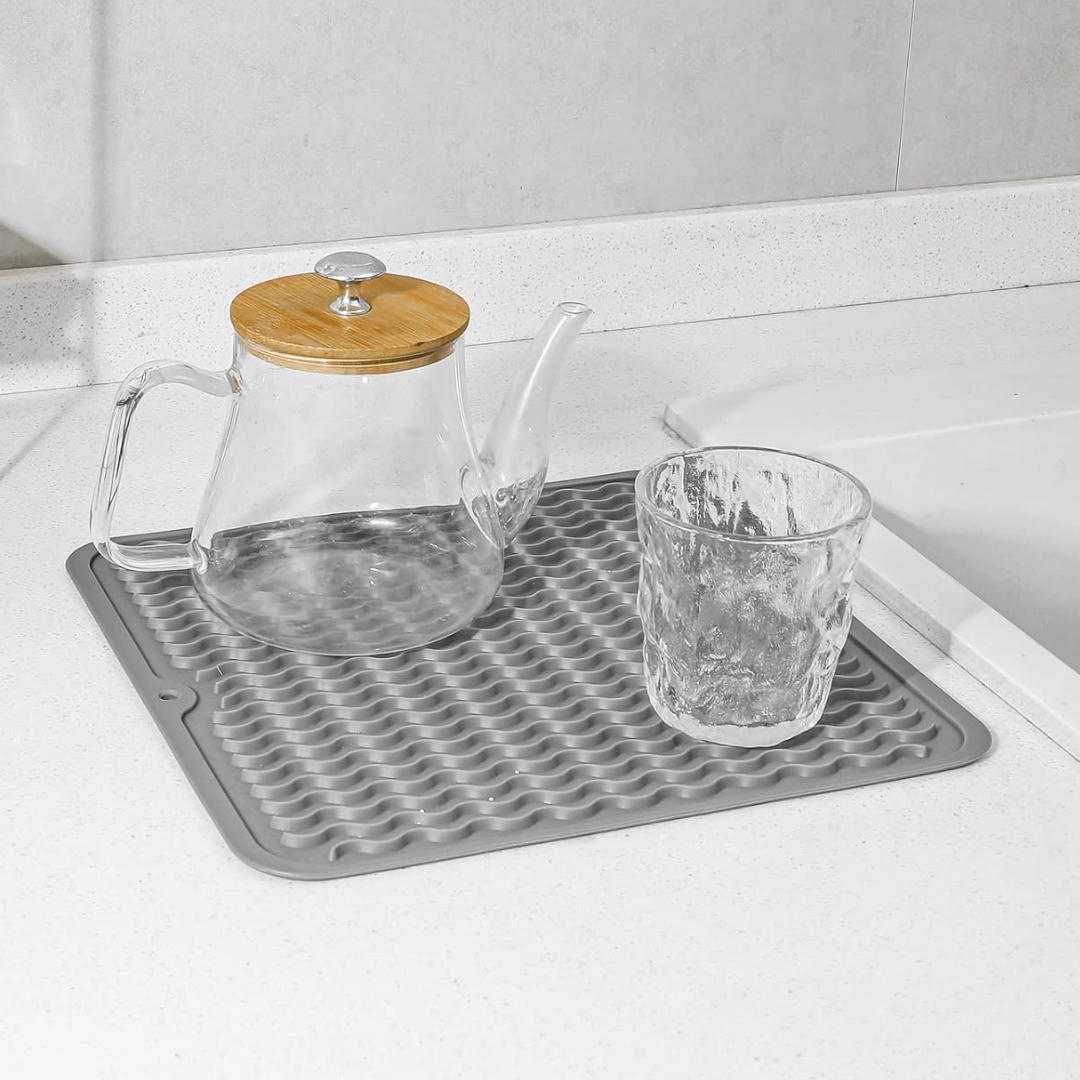 Royallure Silicone Dish Drying Mat – Heat Resistant Eco-Friendly Kitchen Drying Mat, Multi-Use 18 x 24 Inches 0