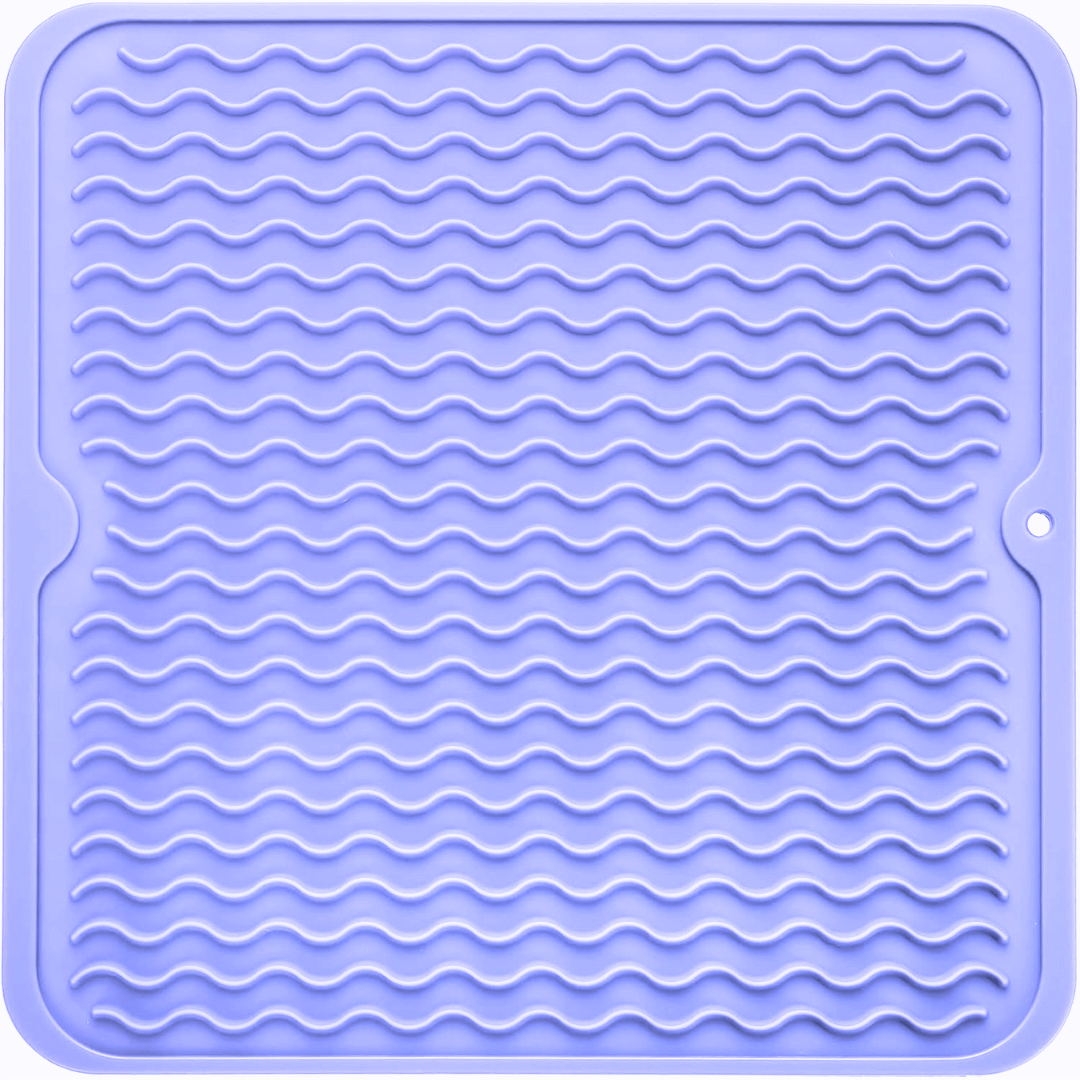 Royallure Silicone Dish Drying Mat – Heat Resistant Eco-Friendly Kitchen Drying Mat, Multi-Use 18 x 24 Inches 18
