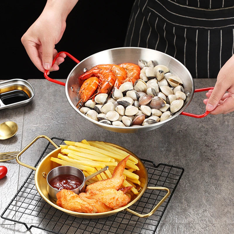 Royallure Stainless Steel Cooking Pot with Double Handle – Induction Compatible Frying Pan, Elegant Design, Multiple Sizes Available 2