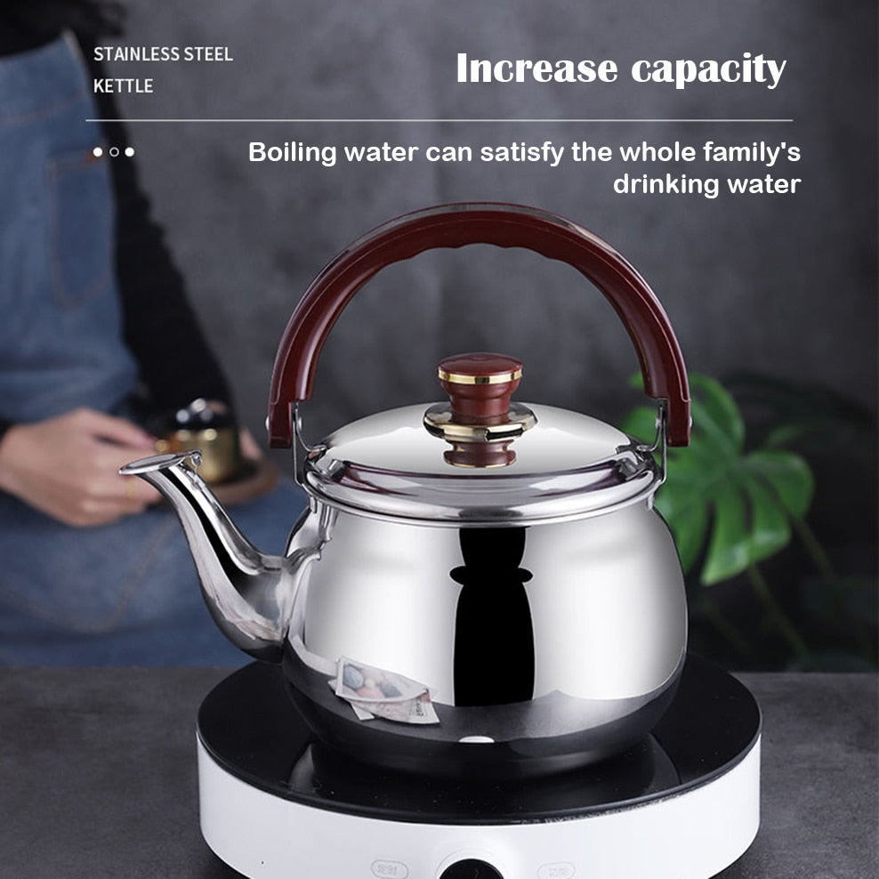 Royallure Stainless Steel Whistling Tea Kettle with Ergonomic Handle and Large Capacity 3