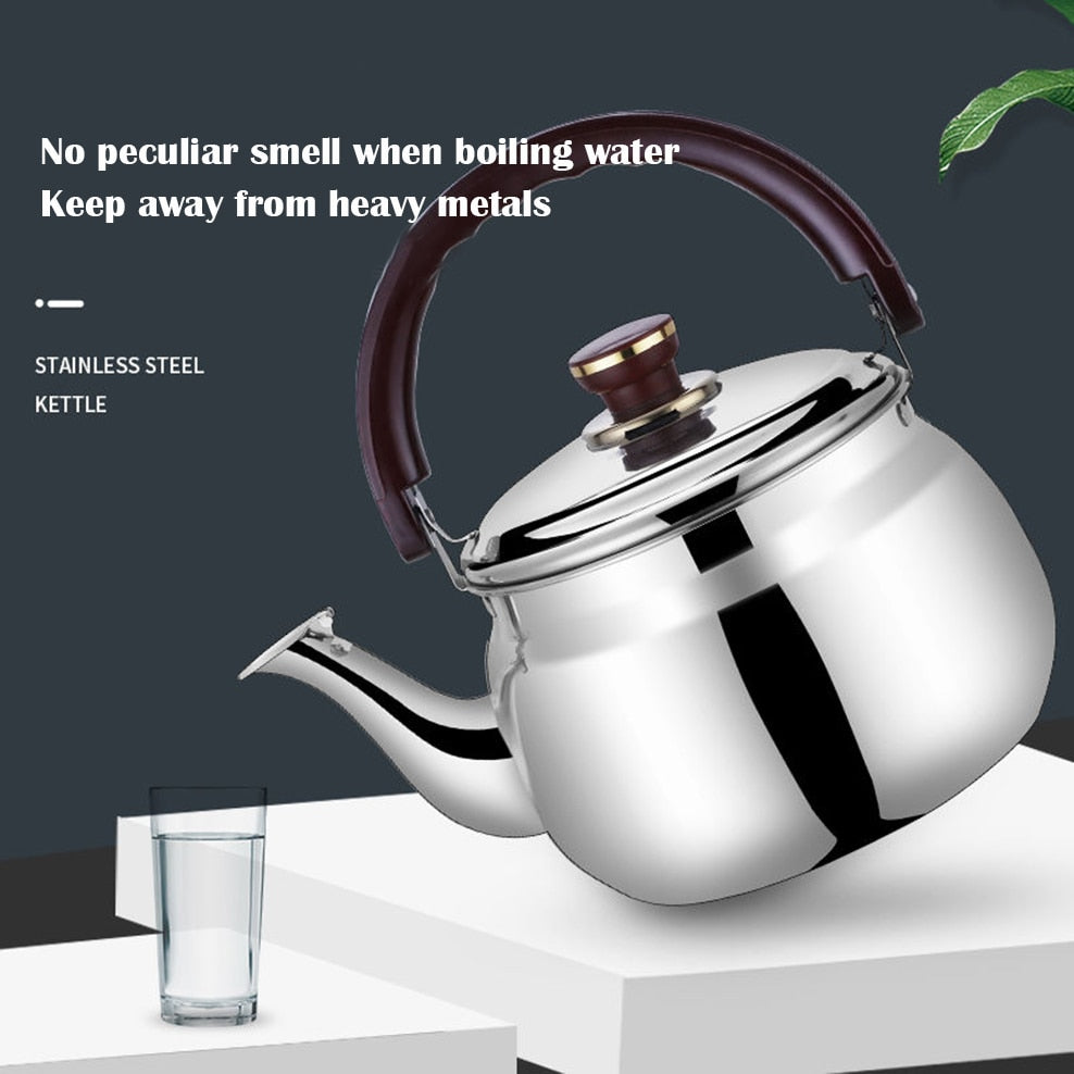 Royallure Stainless Steel Whistling Tea Kettle with Ergonomic Handle and Large Capacity 4