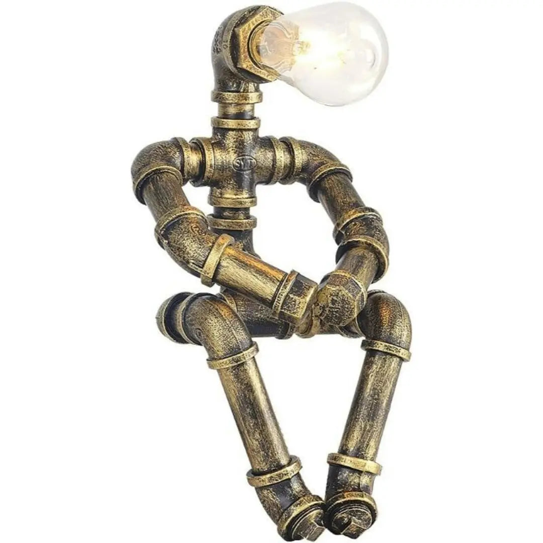 Royallure Steampunk Robot Table Lamp – Vintage Industrial Design for Bedroom, Desk or Office with E27 Bulb Socket 1
