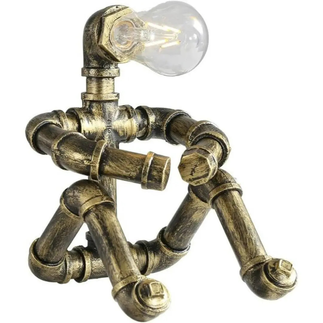 Royallure Steampunk Robot Table Lamp – Vintage Industrial Design for Bedroom, Desk or Office with E27 Bulb Socket 2